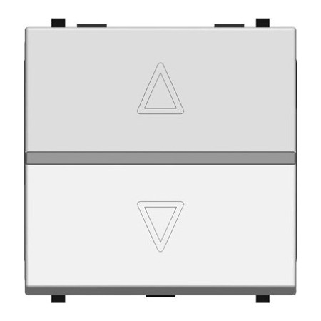 Выключатель для жалюзи двухклавишный кнопочный ABB ZENIT, электронный, альпийский белый, 2CLA226120N1101