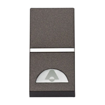 Выключатель одноклавишный кнопочный ABB ZENIT, антрацит, 2CLA210400N1801