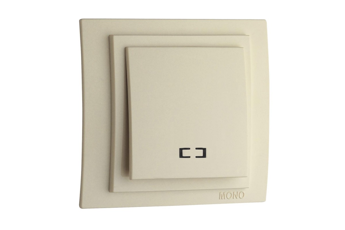 Выключатель Mono Electric Despina/ Larissa механизм одноклавишный с подсветкой крем 500-001725-101