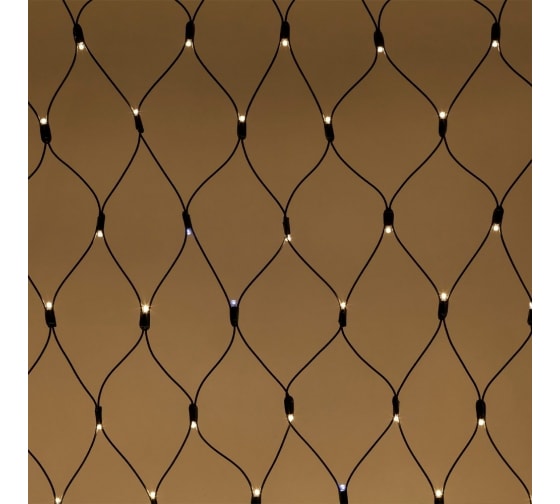 Гирлянда светодиодная "Сеть" 3х2м 300LED тепл. бел. IP65 220В бел. мерцание провод черн. каучук Эра Б0051898