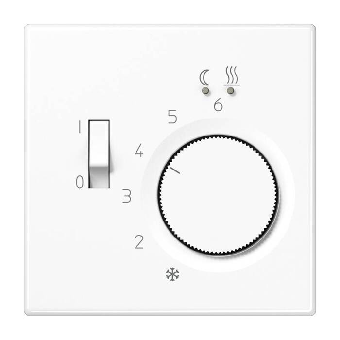 Терморегулятор Jung LS 990, с датчиком, механический, белый, FTRLS231WW