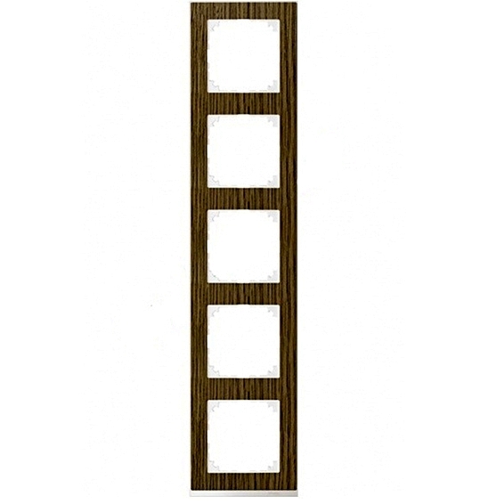 Рамка 5 постов Schneider Electric MERTEN M-PURE DECOR, дуб, MTN4050-3674