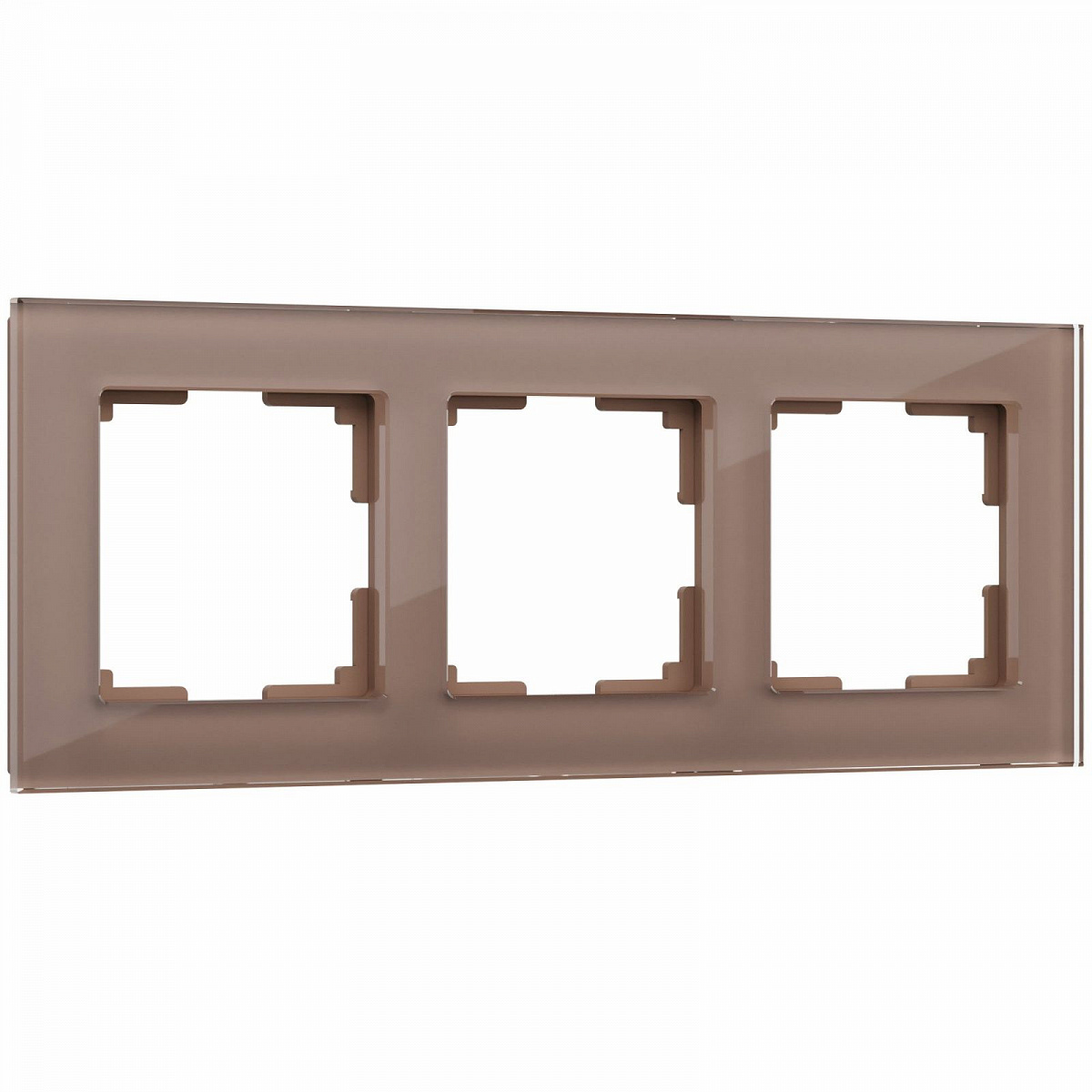 Рамка из стекла на 3 поста Favorit латте W0031142