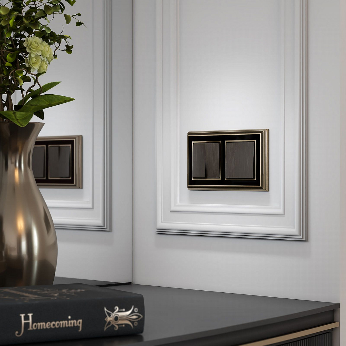 Набор клавиш для выключателя двухклавишного бронзовый W1129012