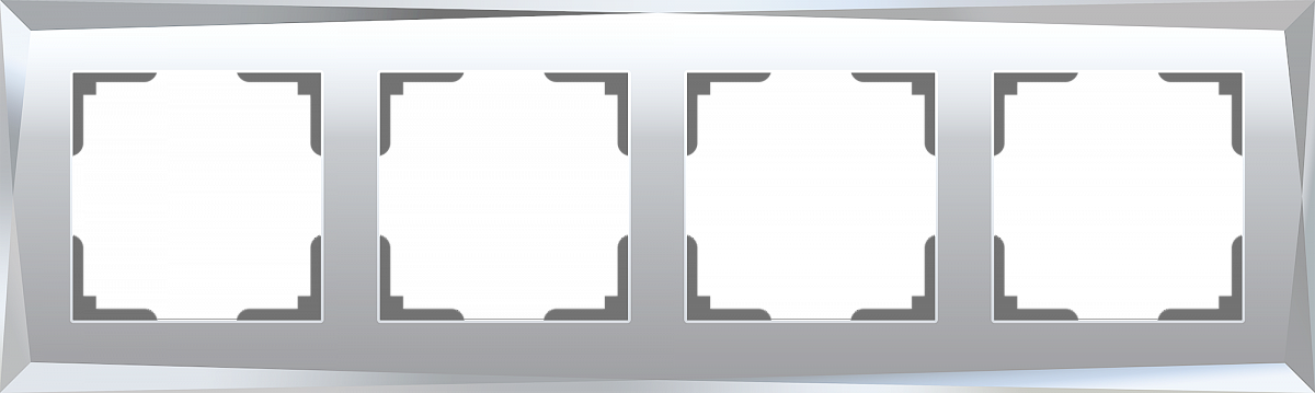 Рамка из стекла на 4 поста Diamant зеркальный W0041220