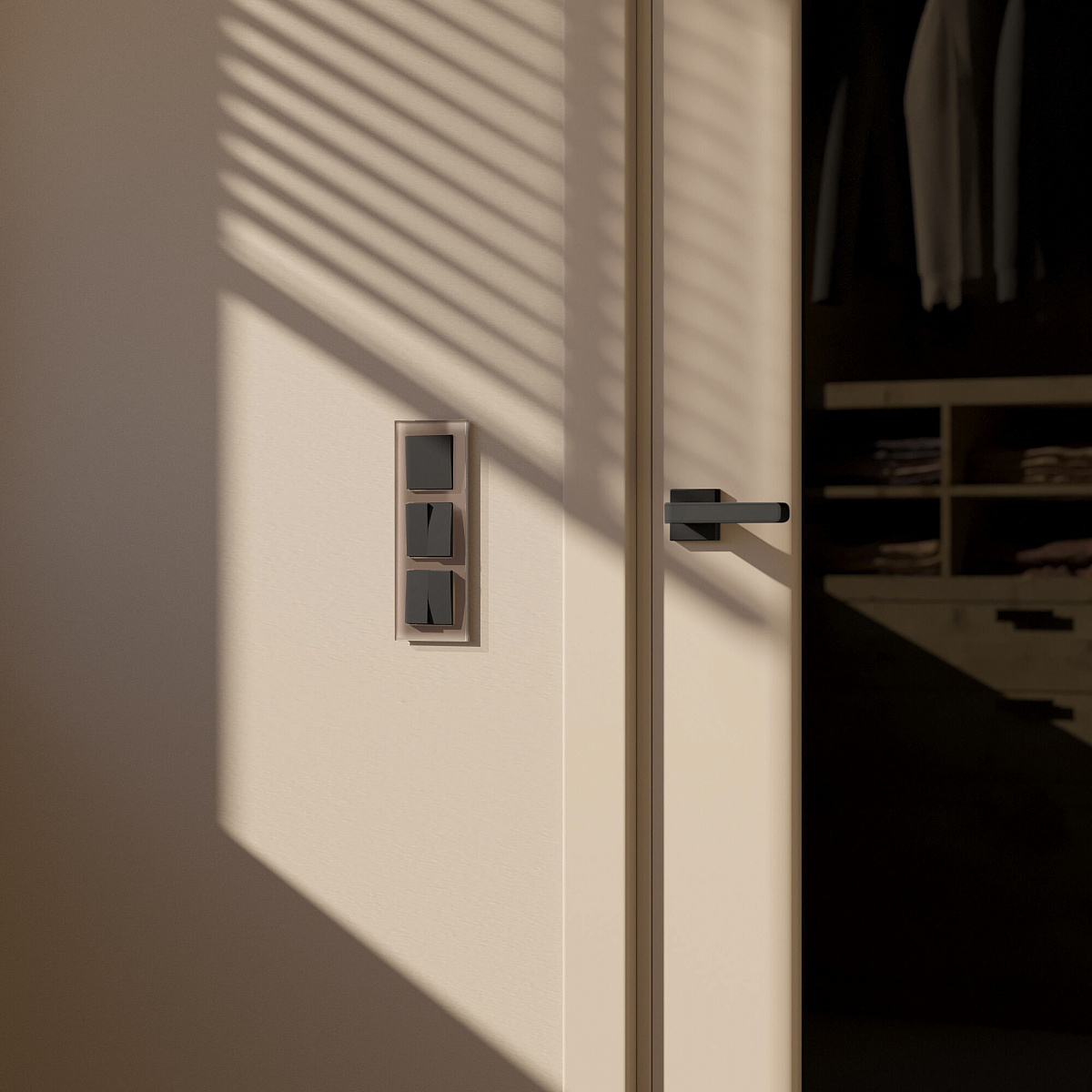 Рамка из стекла на 3 поста Favorit латте W0031142