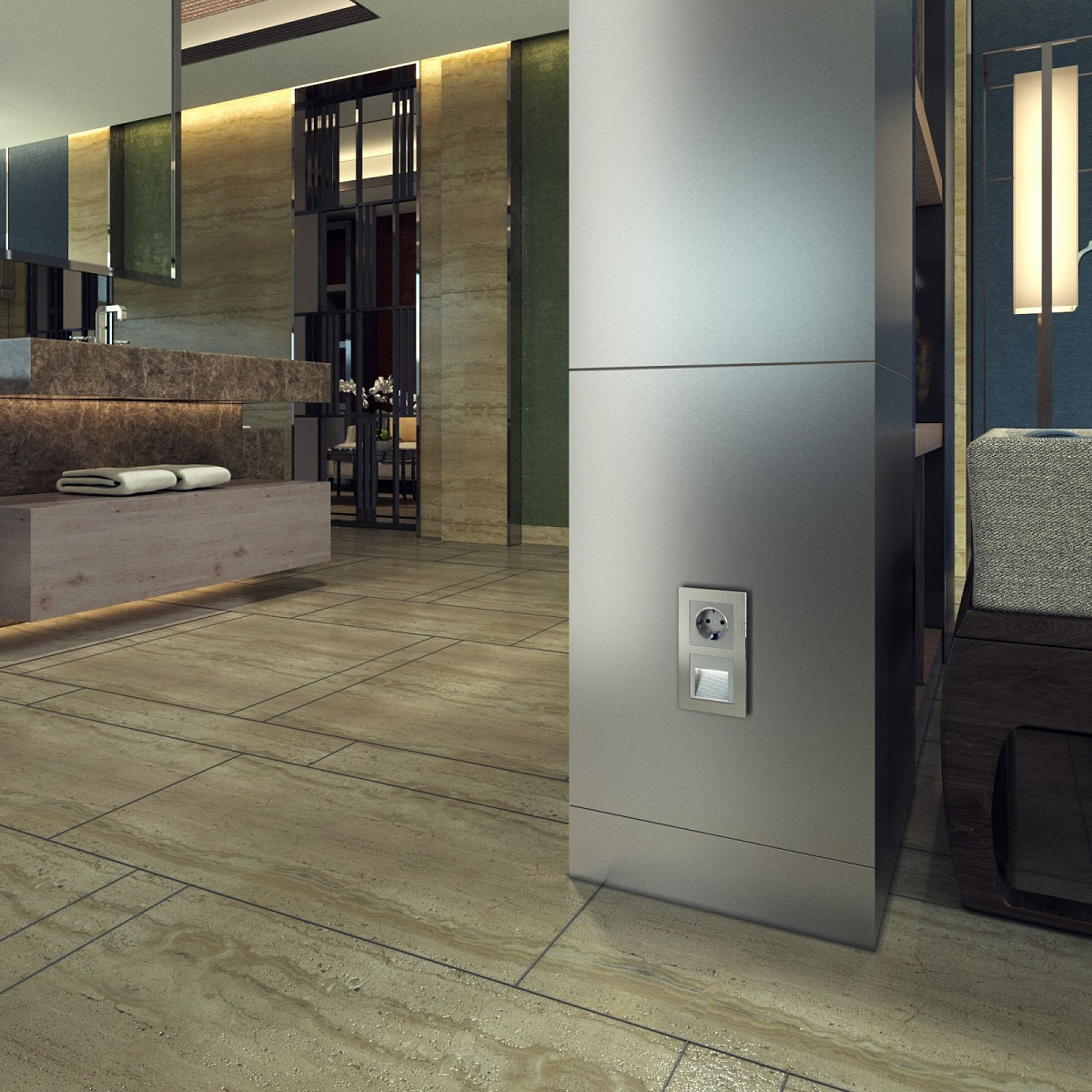 Рамка из металла на 2 поста Аluminium алюминий W0021706