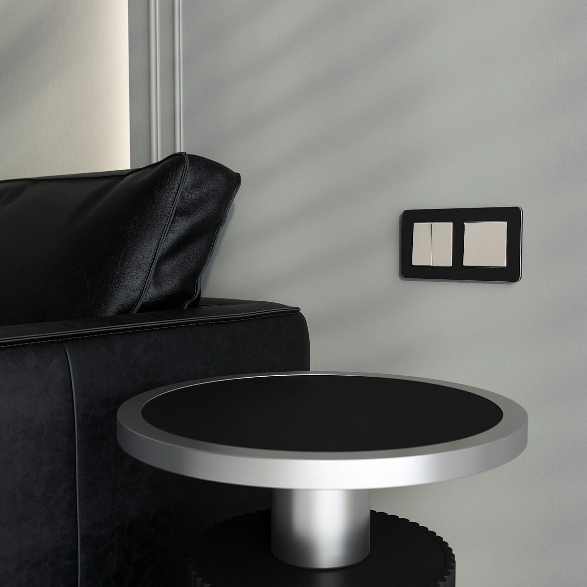 W1210004/ Выключатель одноклавишный (дымчатый) W1210004