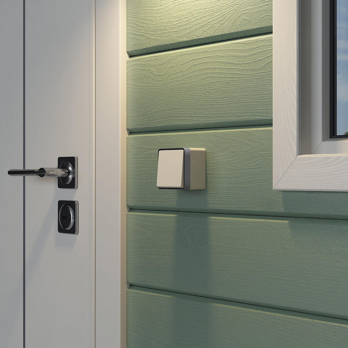 Выключатель одноклавишный влагозащищенный Gallant слоновая кость W5010203