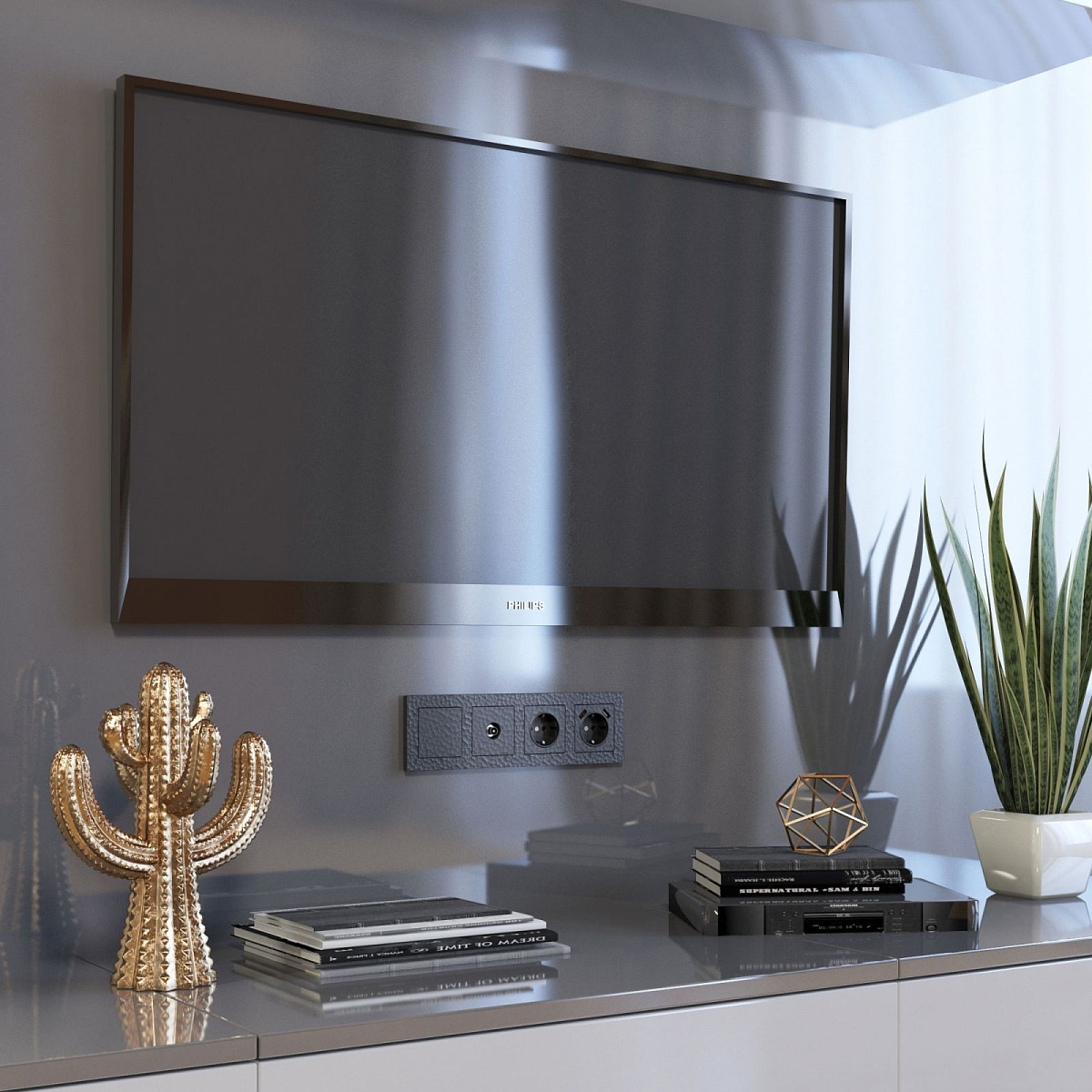 ТВ-розетка оконечная (Hammar черный) W1283008